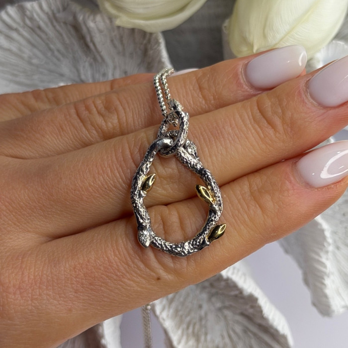 Dweck Diamonds 925 Sterling Silver & Gold Plated Diamonds Necklace