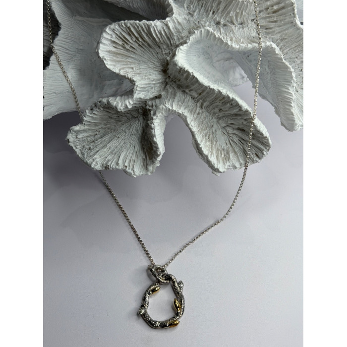 Dweck Diamonds 925 Sterling Silver & Gold Plated Diamonds Necklace