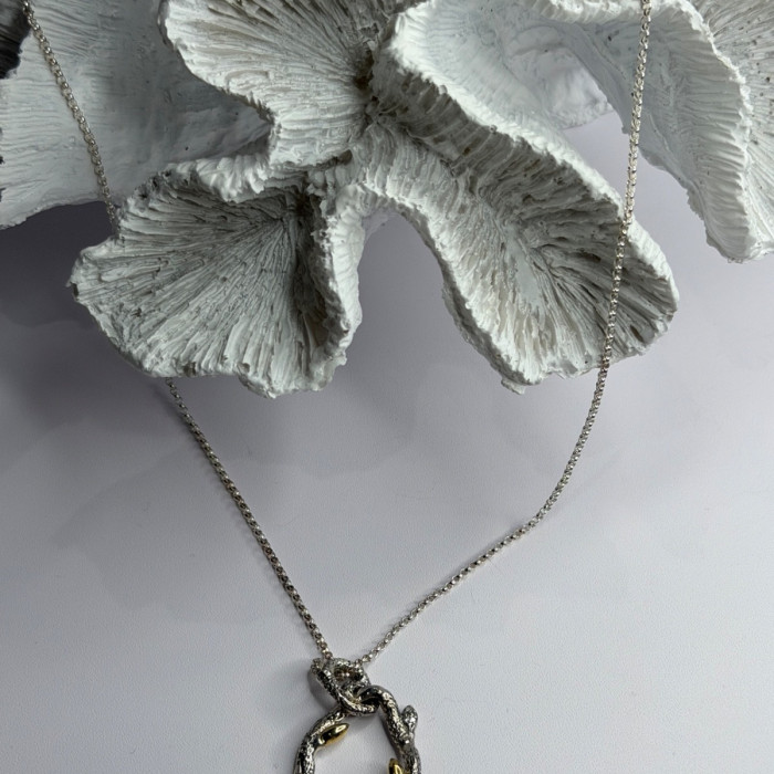Dweck Diamonds 925 Sterling Silver & Gold Plated Diamonds Necklace
