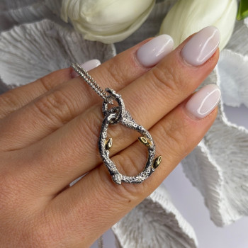 Dweck Diamonds 925 Sterling Silver & Gold Plated Diamonds Necklace