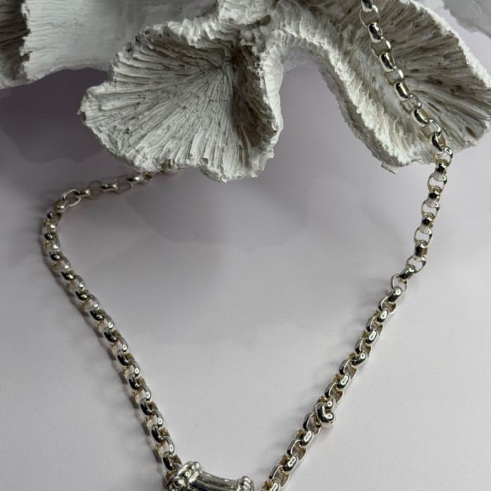 Prochain 925 Sterling Silver Charm Necklace Length 18 in