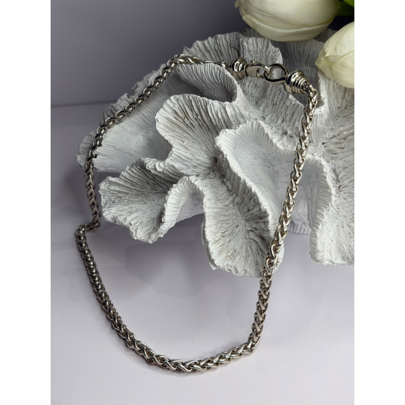 Vintage 925 Sterling Silver Chain Necklace Length 18 in