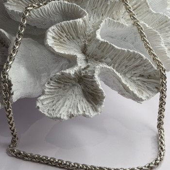 Vintage 925 Sterling Silver Chain Necklace Length 18 in