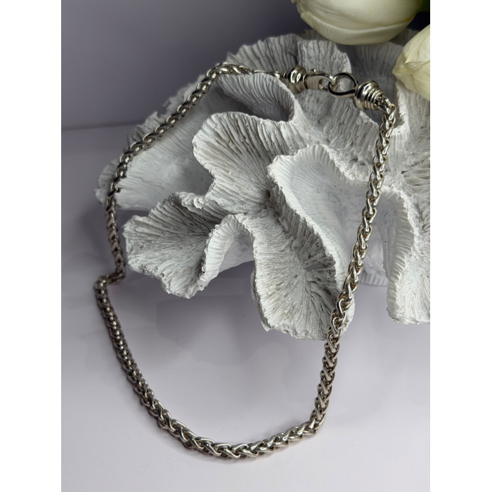 Vintage 925 Sterling Silver Chain Necklace Length 18 in