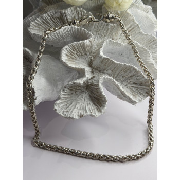 Vintage 925 Sterling Silver Chain Necklace Length 18 in