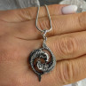 925 Sterling Silver Pisces Zodiac Necklace Length 20 in