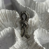 10K White Gold White & Black Diamonds Pendant
