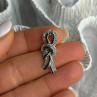 10K White Gold White & Black Diamonds Pendant