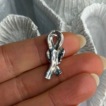 10K White Gold White & Black Diamonds Pendant