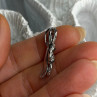 10K White Gold White & Black Diamonds Pendant