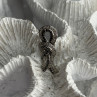 10K White Gold White & Black Diamonds Pendant