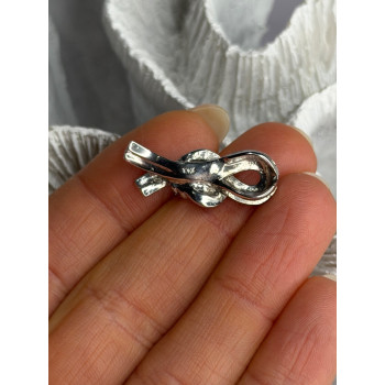 10K White Gold White & Black Diamonds Pendant