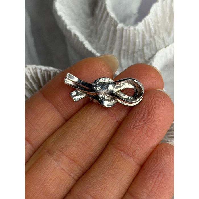 10K White Gold White & Black Diamonds Pendant