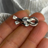 10K White Gold White & Black Diamonds Pendant
