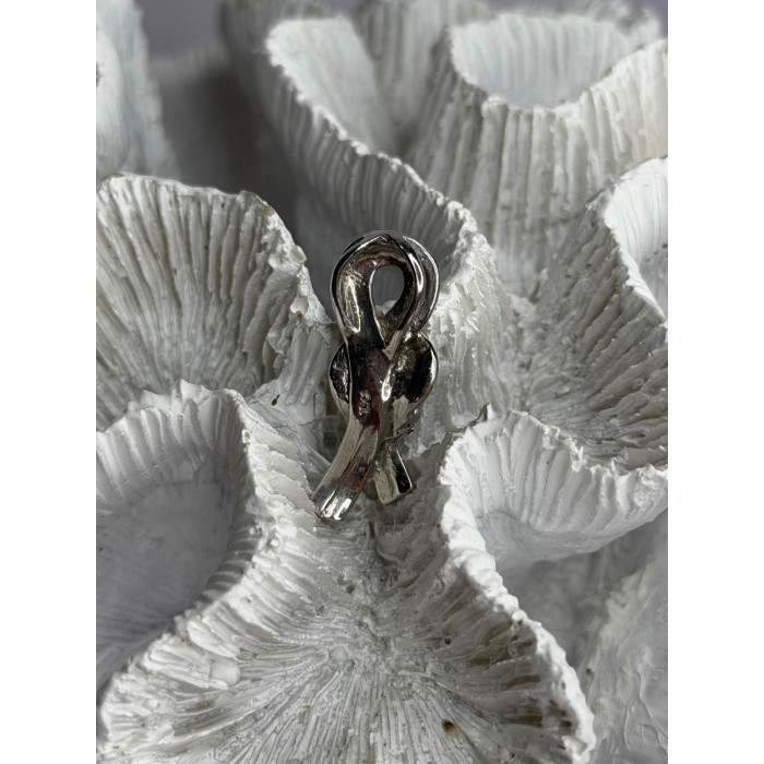 10K White Gold White & Black Diamonds Pendant