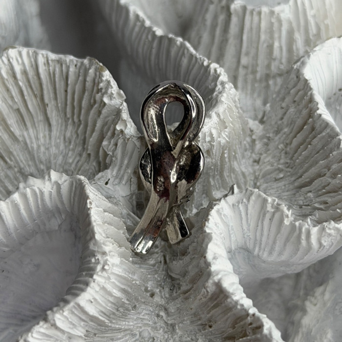10K White Gold White & Black Diamonds Pendant