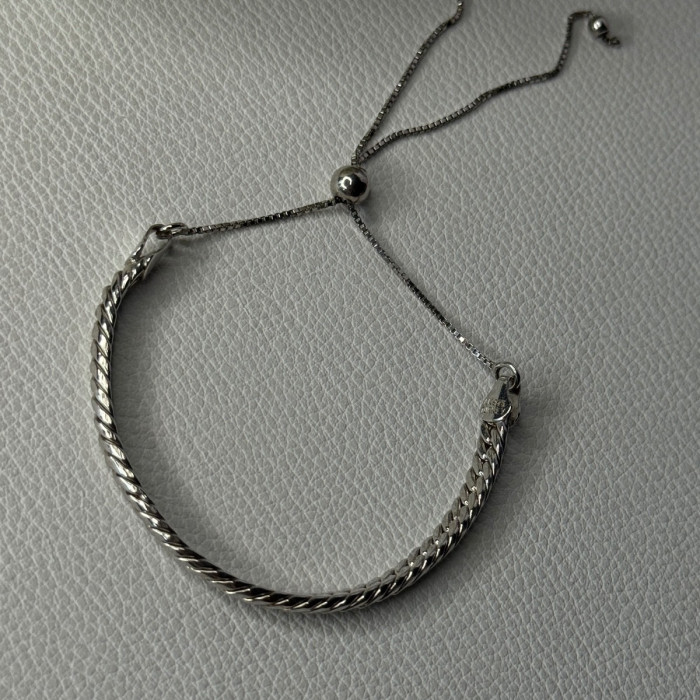 Classy Sizable 925 Sterling Silver Bracelet