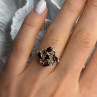 Vintage 925 Sterling Silver Garnet Ring Size 7
