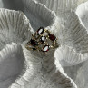 Vintage 925 Sterling Silver Garnet Ring Size 7