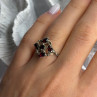 Vintage 925 Sterling Silver Garnet Ring Size 7