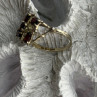 Vintage 925 Sterling Silver Garnet Ring Size 7