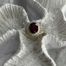 925 Sterling Silver Garnet Ring Size 5