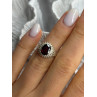 925 Sterling Silver Garnet Ring Size 5
