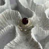 925 Sterling Silver Garnet Ring Size 5