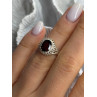 925 Sterling Silver Garnet Ring Size 5