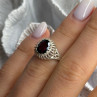 925 Sterling Silver Garnet Ring Size 5