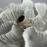 925 Sterling Silver Garnet Ring Size 5