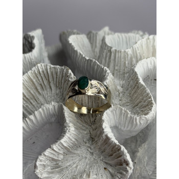 Vintage 925 Sterling Silver Emerald Ring Size 10