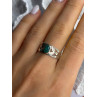 Vintage 925 Sterling Silver Emerald Ring Size 10