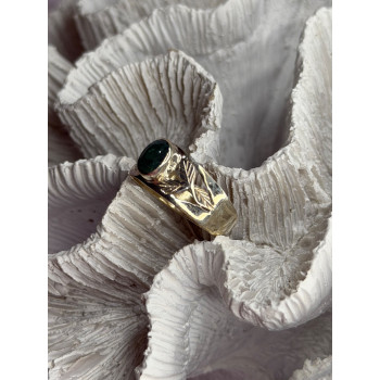 Vintage 925 Sterling Silver Emerald Ring Size 10