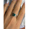 Vintage 925 Sterling Silver Emerald Ring Size 10