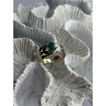 Vintage 925 Sterling Silver Emerald Ring Size 10