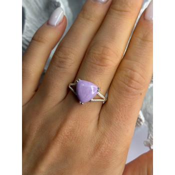 Djoy 925 Sterling Silver Lavender Jade Ring Size 10
