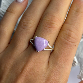 Djoy 925 Sterling Silver Lavender Jade Ring Size 10