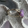 Djoy 925 Sterling Silver Lavender Jade Ring Size 10