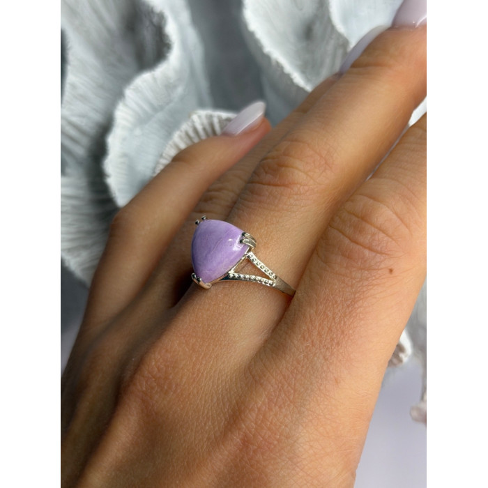 Djoy 925 Sterling Silver Lavender Jade Ring Size 10