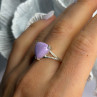 Djoy 925 Sterling Silver Lavender Jade Ring Size 10