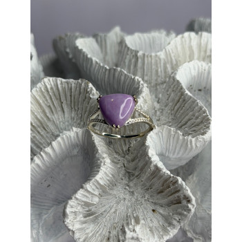 Djoy 925 Sterling Silver Lavender Jade Ring Size 10