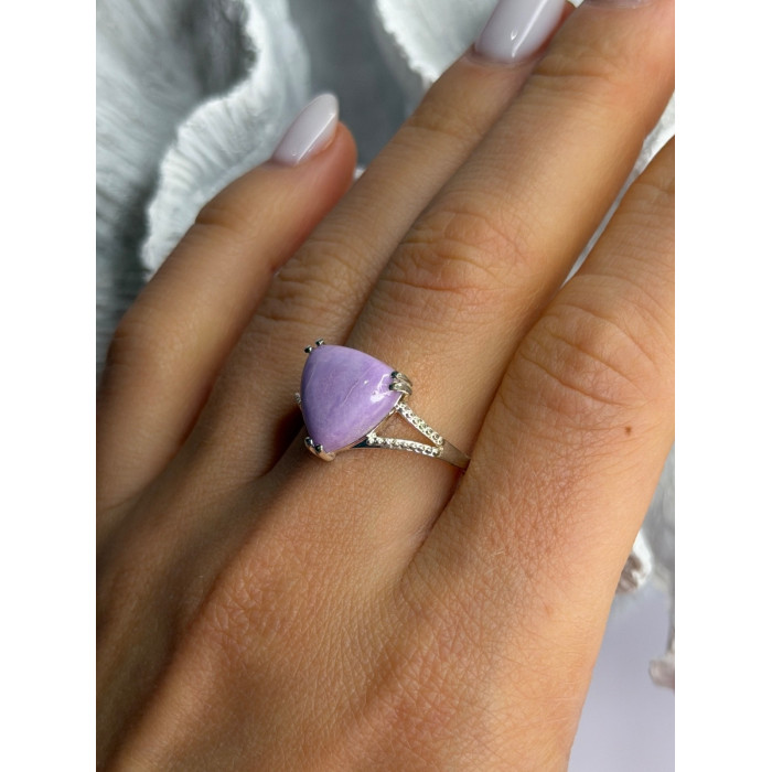Djoy 925 Sterling Silver Lavender Jade Ring Size 10