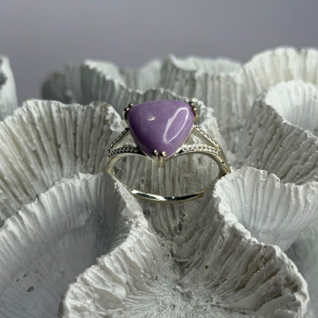 Djoy 925 Sterling Silver Lavender Jade Ring Size 10