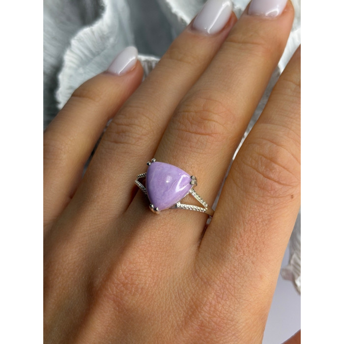 Djoy 925 Sterling Silver Lavender Jade Ring Size 10