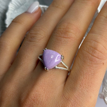 Djoy 925 Sterling Silver Lavender Jade Ring Size 10