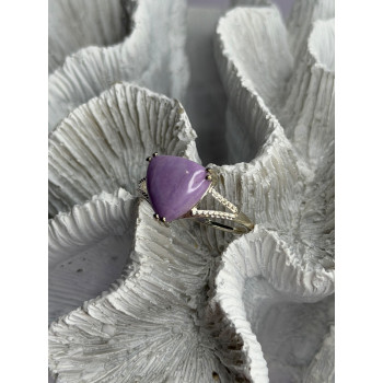 Djoy 925 Sterling Silver Lavender Jade Ring Size 10