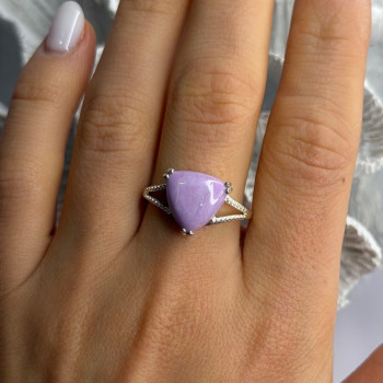 Djoy 925 Sterling Silver Lavender Jade Ring Size 10