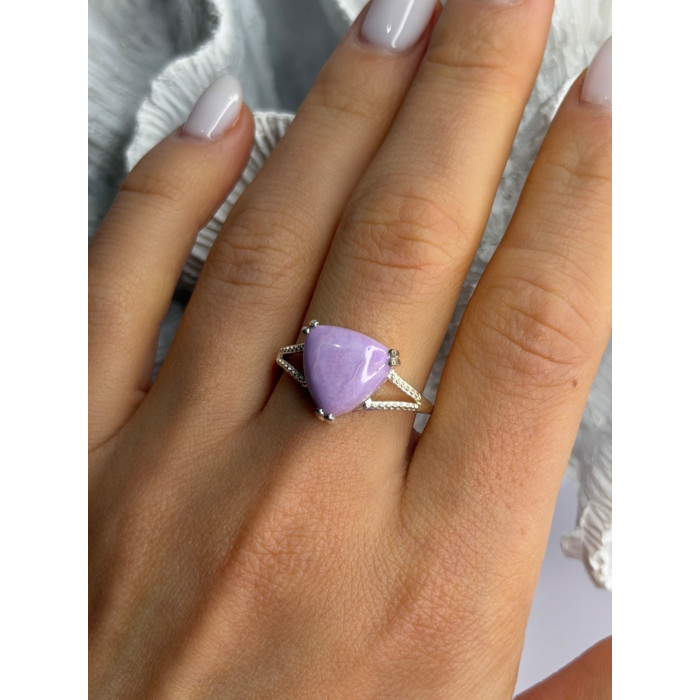 Djoy 925 Sterling Silver Lavender Jade Ring Size 10