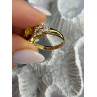 925 Sterling Silver Gold Plated Cz Ring Size 6.5